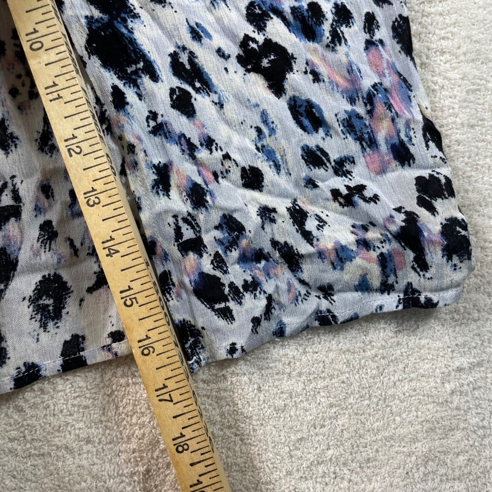 off shoulder maxi dress pastel animal print soft surroundings M flowy leg slits - Picture 8 of 9